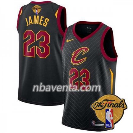 Camiseta Hombre Cleveland Cavaliers LeBron James 23 2018 NBA Finals Nike Negro Swingman